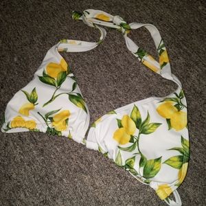 City Streets lemon bikini swimsuit top size medium